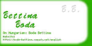 bettina boda business card